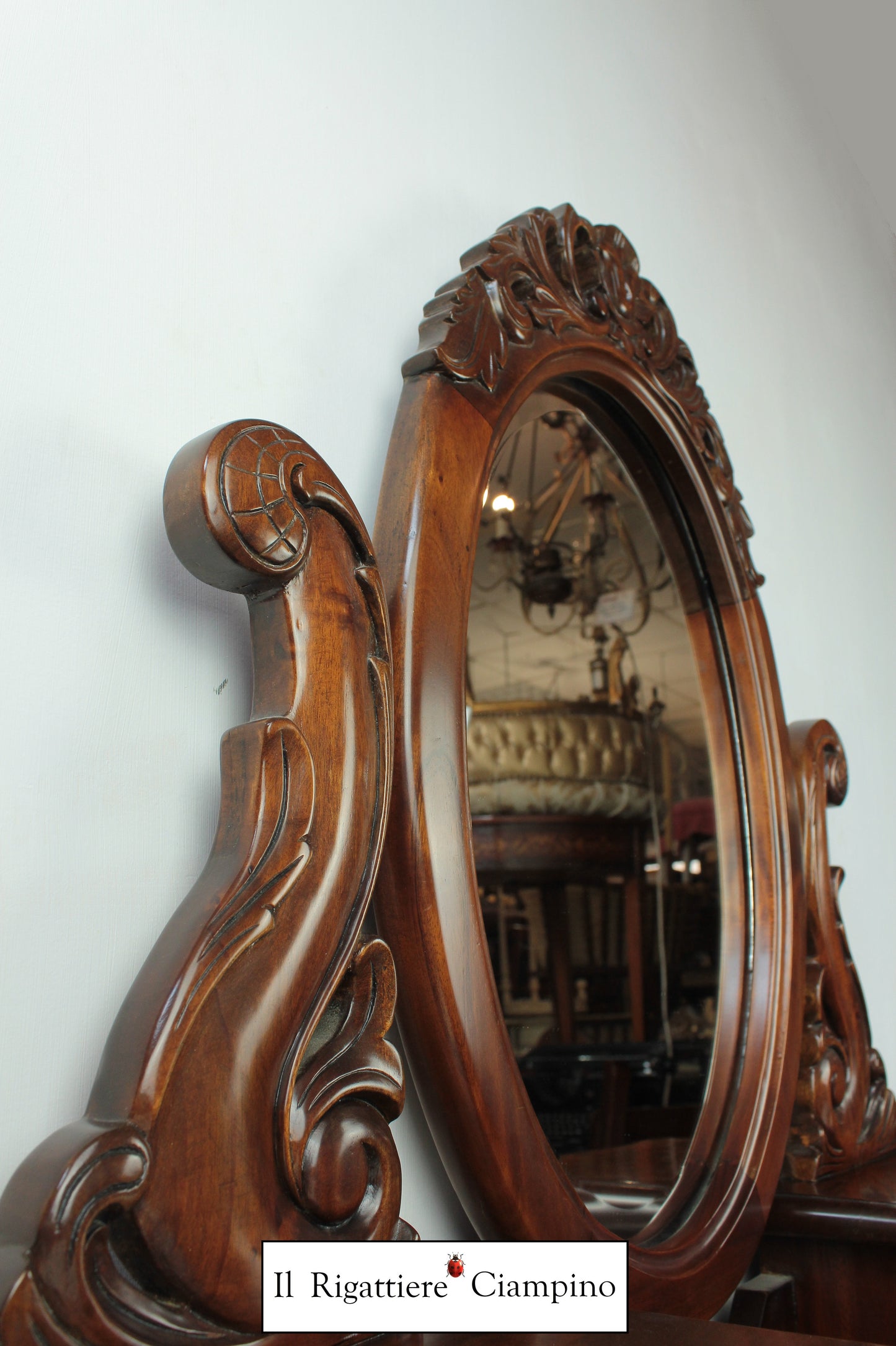 Toletta in stile inglese, legno mogano, bianca o marrone