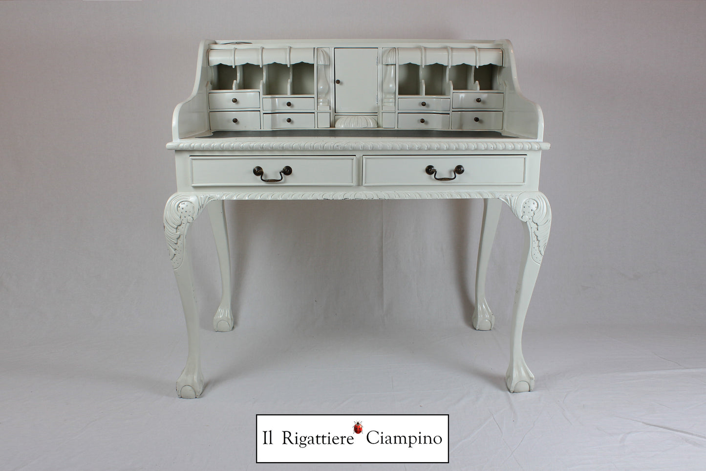 Scrittoio Lady bianco in legno massello