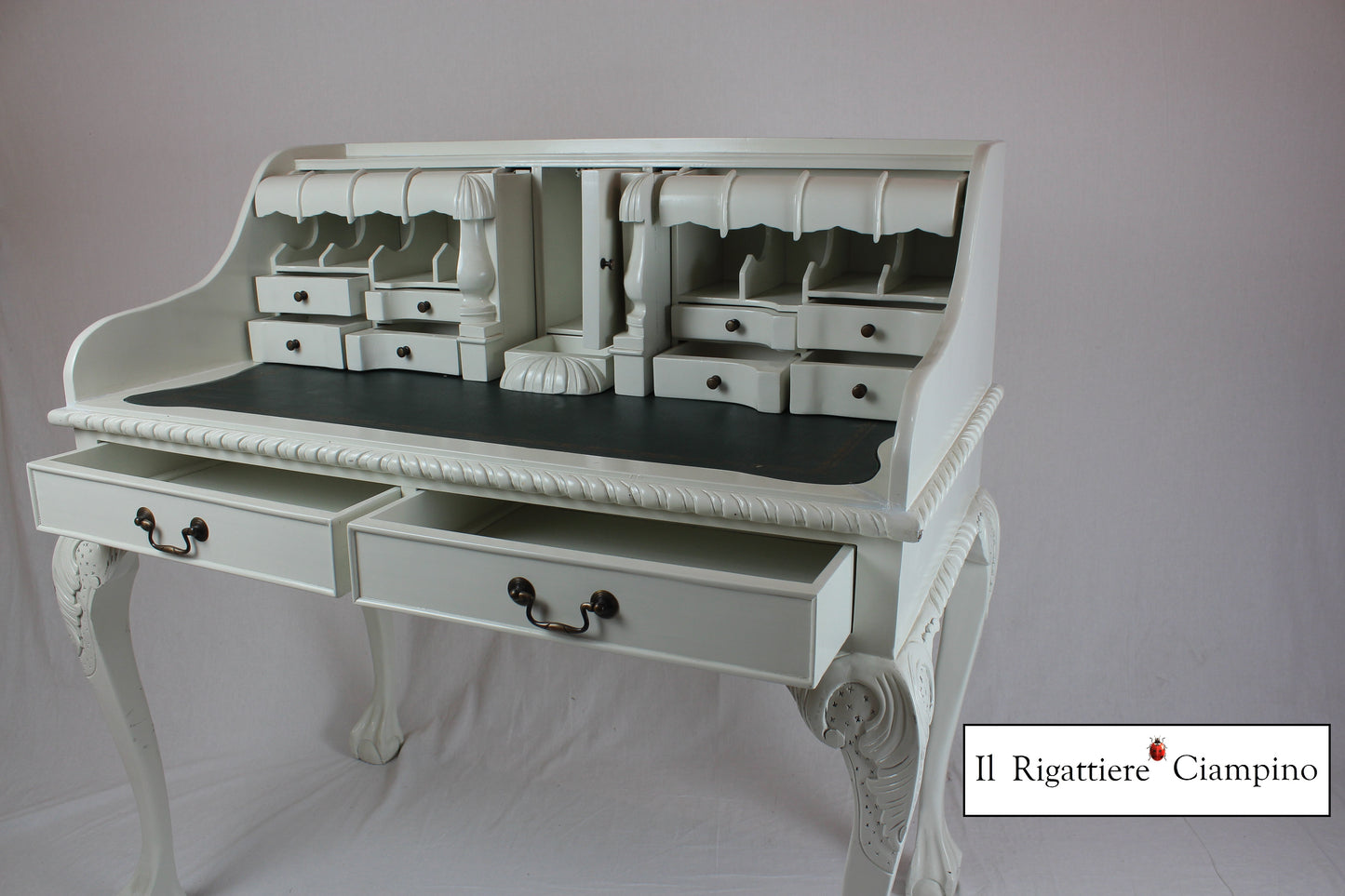 Scrittoio Lady bianco in legno massello