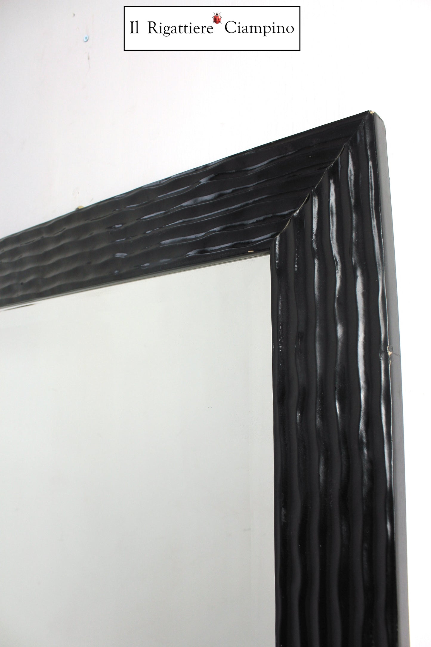Specchio molato Bianco e Nero laccato moderno 78 x 100