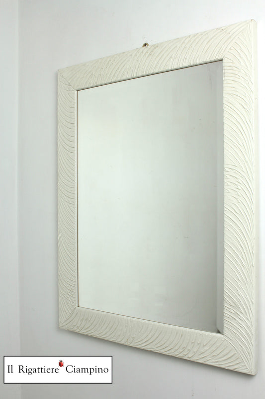 Specchio molato moderno ondulato avorio 78 x 97