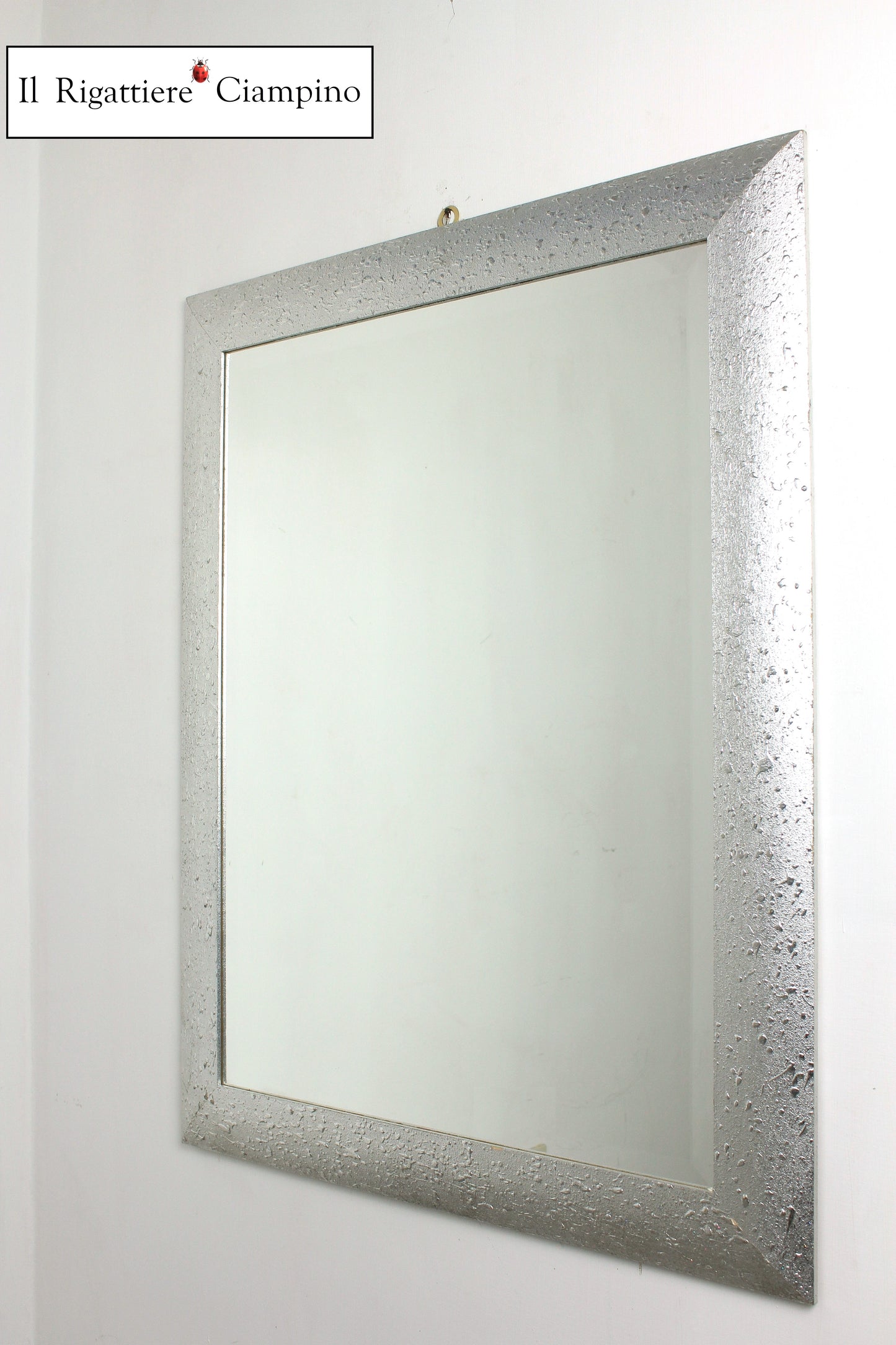 Specchio molato Glitter argento 75 x 95
