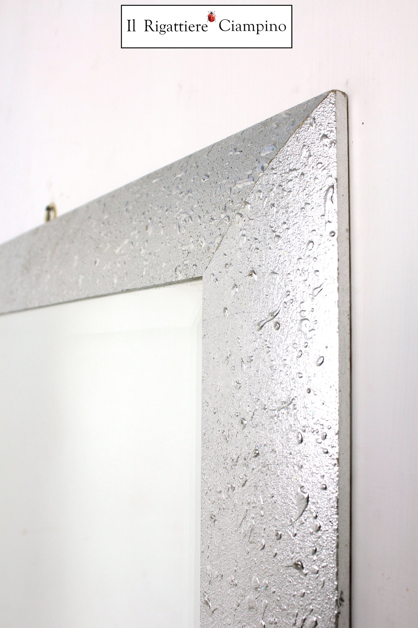 Specchio molato Glitter argento 75 x 95