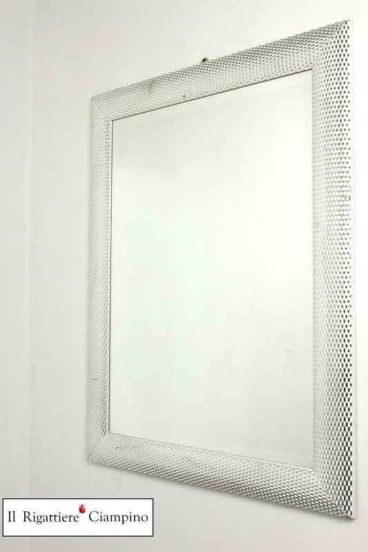 Specchio molato cornice moderna argento e bianca 75 x 95