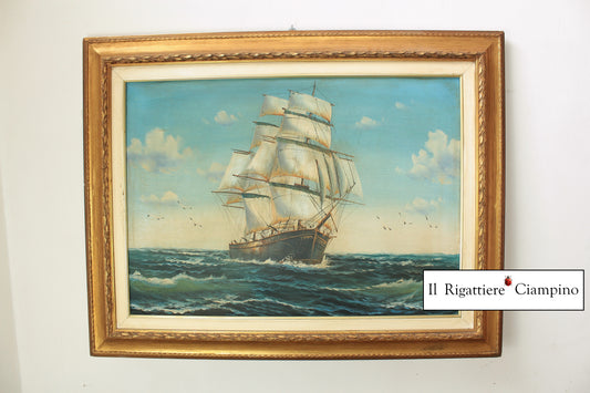 Quadro "Veliero in mare mosso"