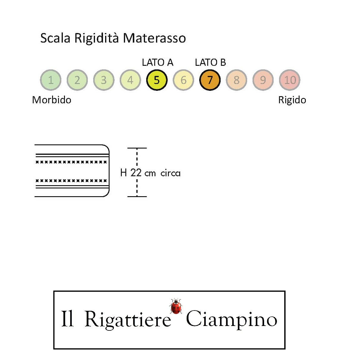 Materasso Bio Cotton, diverse misure
