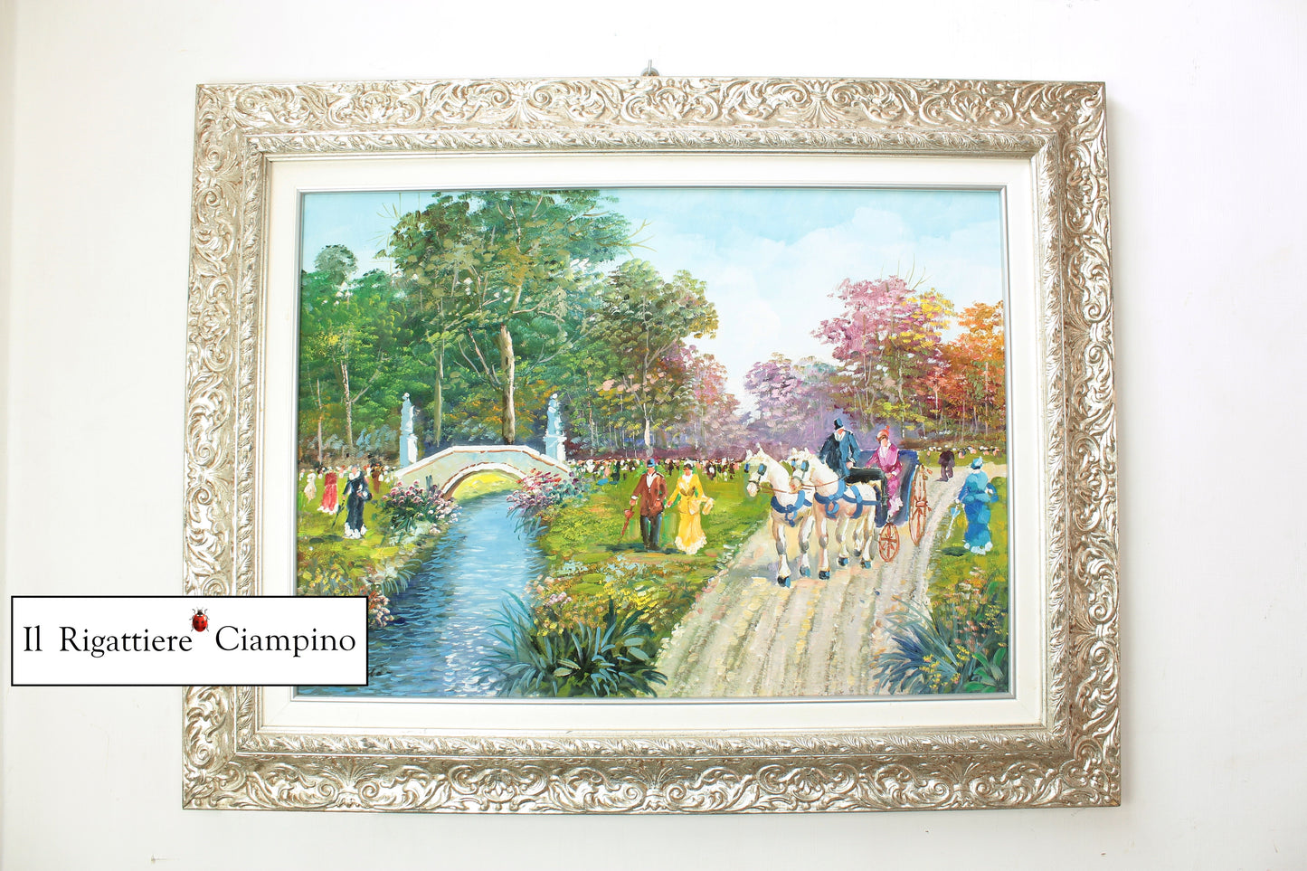 Quadro d'autore "Paesaggio fluviale"