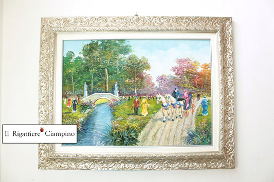Quadro d'autore "Paesaggio fluviale"