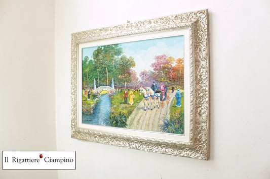 Quadro d'autore "Paesaggio fluviale"
