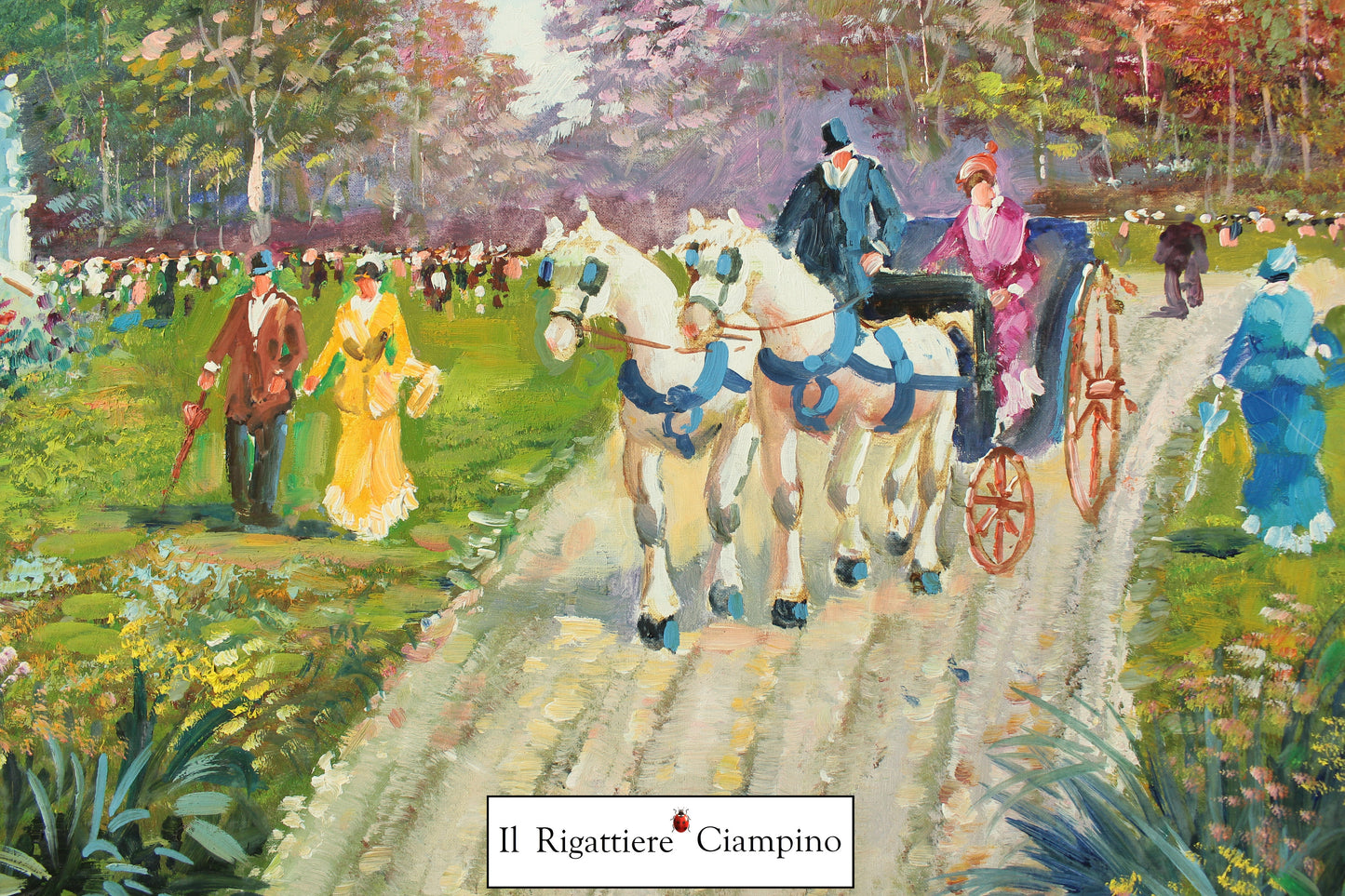 Quadro d'autore "Paesaggio fluviale"