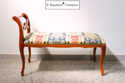 Panchetta divanetto con rivestimento damasco