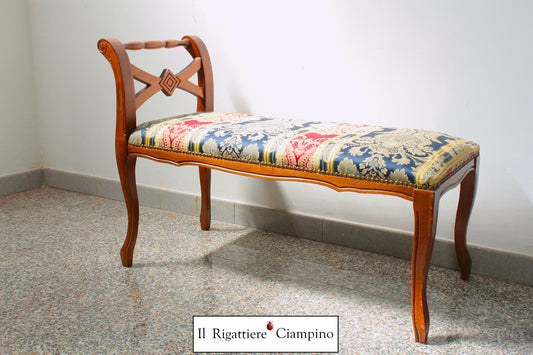 Panchetta divanetto con rivestimento damasco