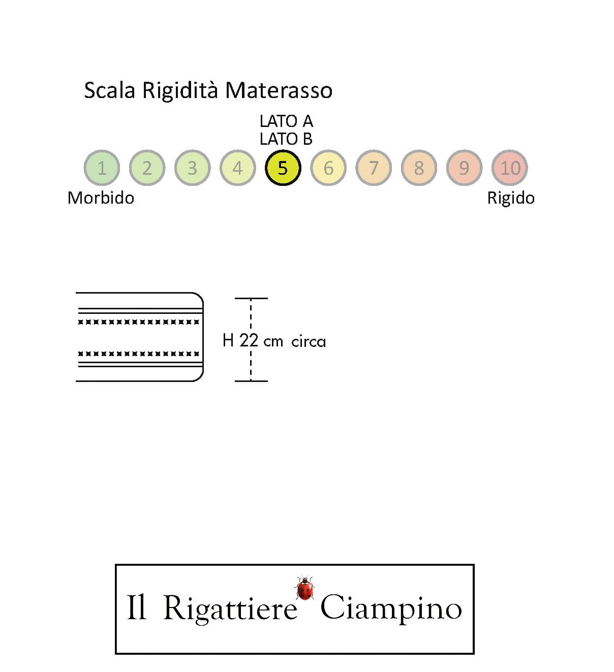 Materasso Nettuno con molle insacchettate, diverse misure