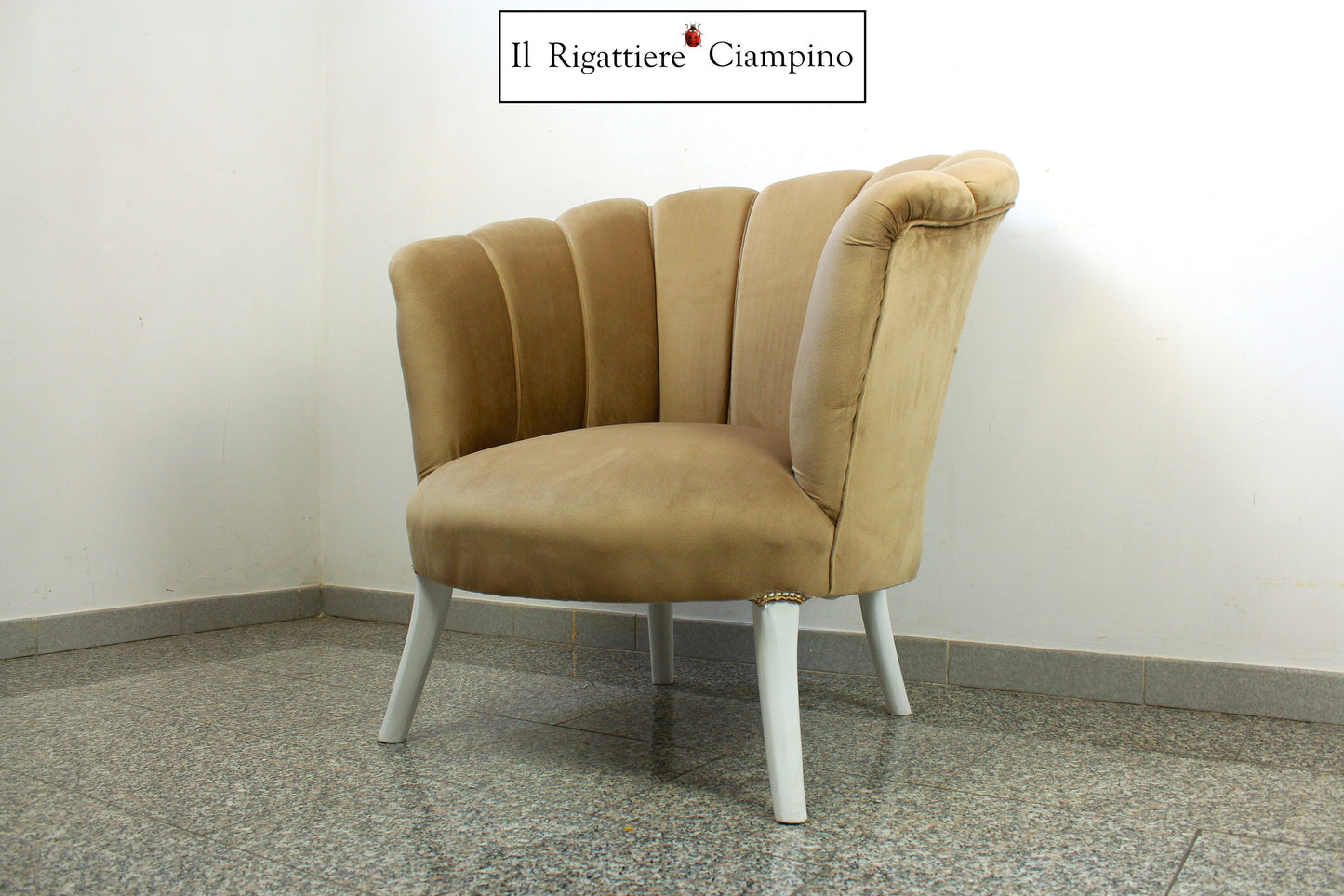 Salotto Grande Perla in velluto Beige