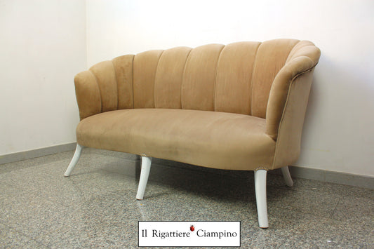 Salotto Grande Perla in velluto Beige