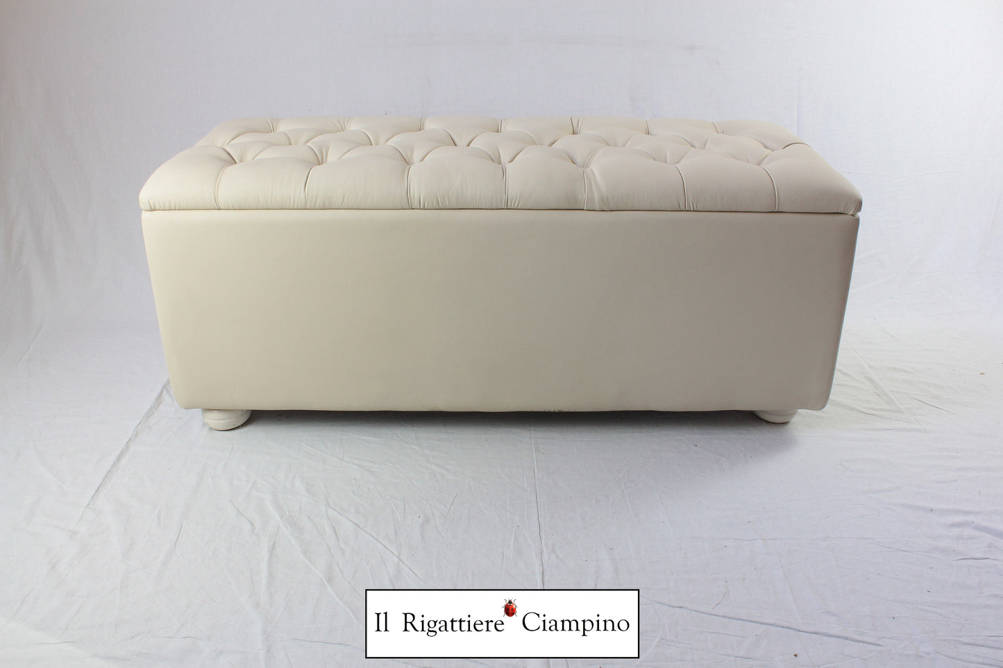 Box Contenitore Daisy, ecopelle color champagne
