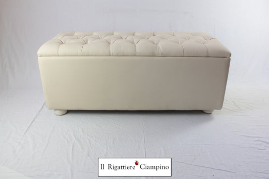 Box Contenitore Daisy, ecopelle color champagne