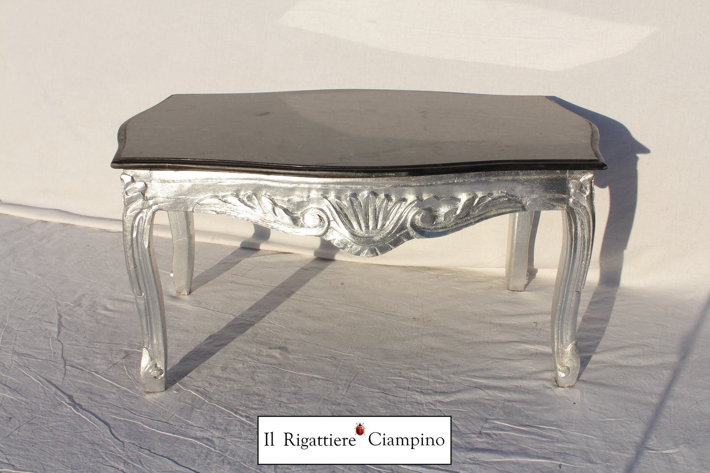 Salotto completo stile barocco in velluto nero