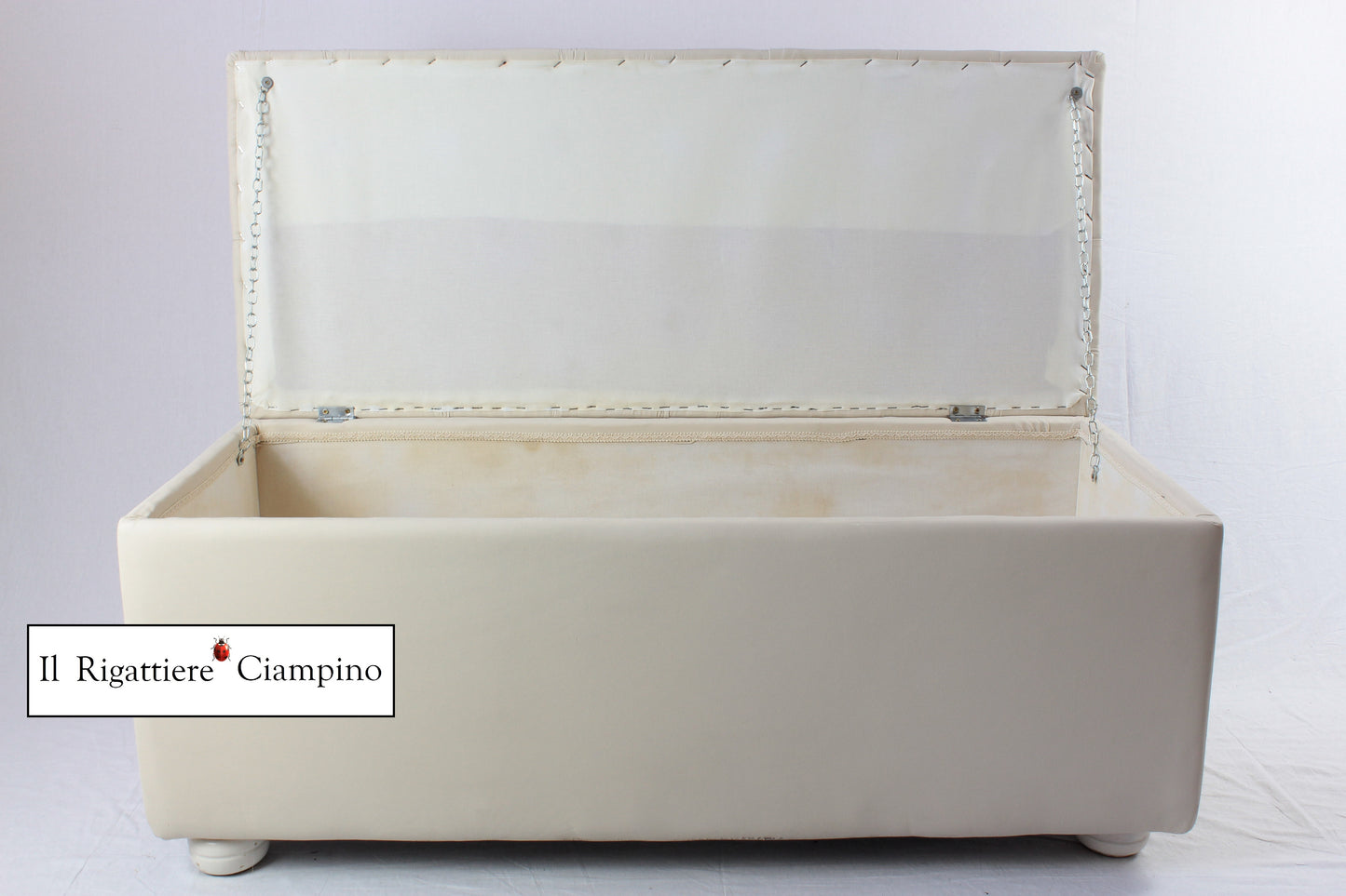Box Contenitore Daisy, ecopelle color champagne