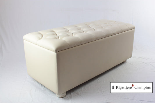 Box Contenitore Daisy, ecopelle color champagne