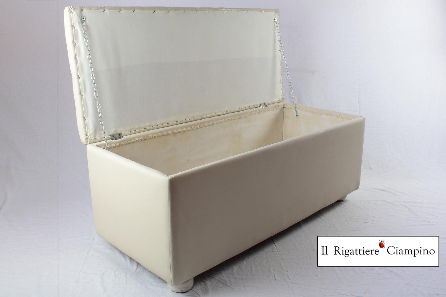 Box Contenitore Daisy, ecopelle color champagne