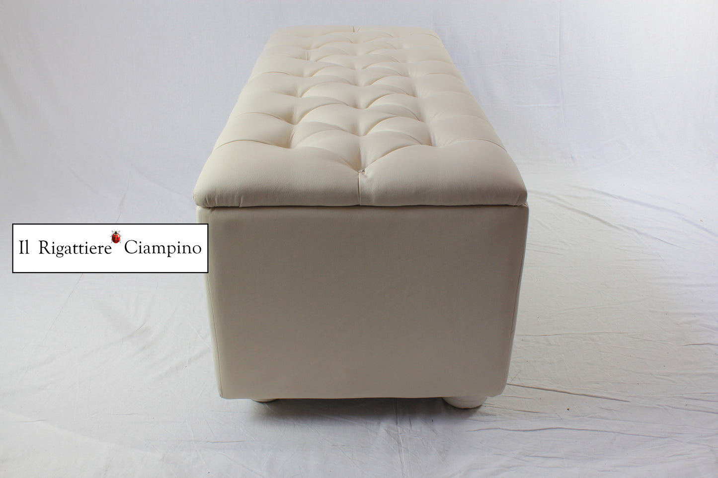 Box Contenitore Daisy, ecopelle color champagne