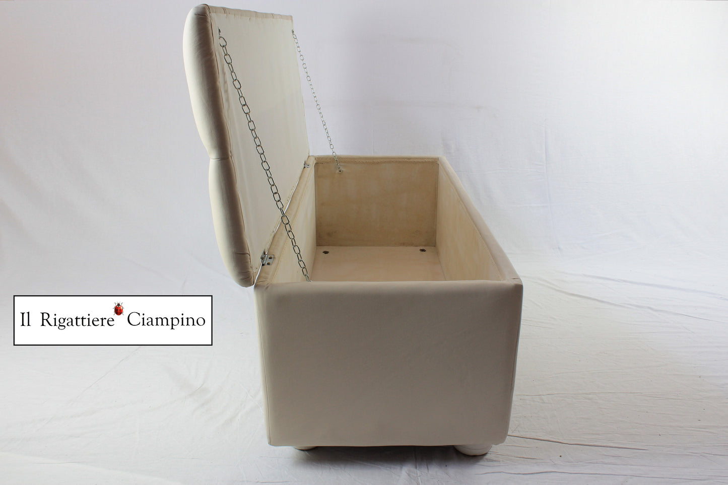 Box Contenitore Daisy, ecopelle color champagne