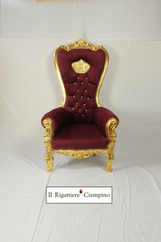 Trono corona Rosso bordeaux