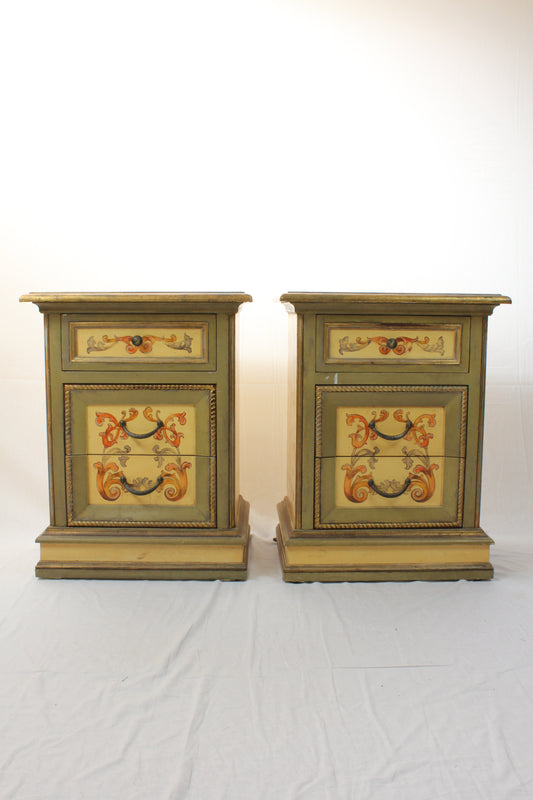 Coppia comodini in stile veneziano 3 cassetti