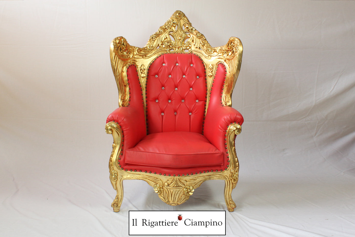 Trono barocco Oro e Rosso medie dimensioni