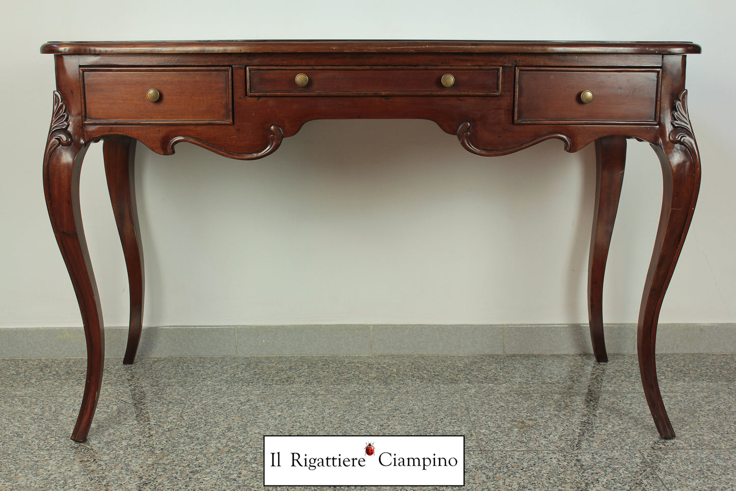 Scrittoio in legno mogano massello