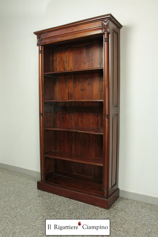 Libreria a cinque piani in stile inglese, legno Mogano