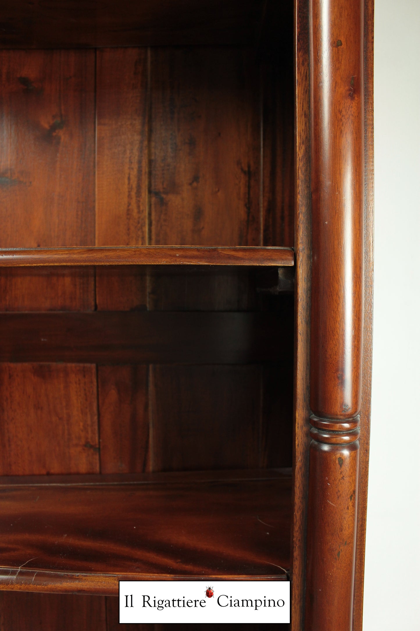Libreria a cinque piani in stile inglese, legno Mogano