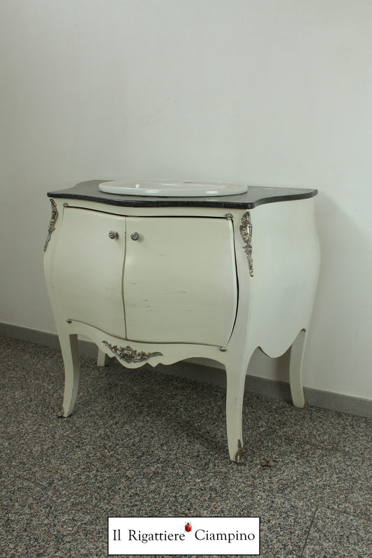 Mobile bagno bianco con lavandino