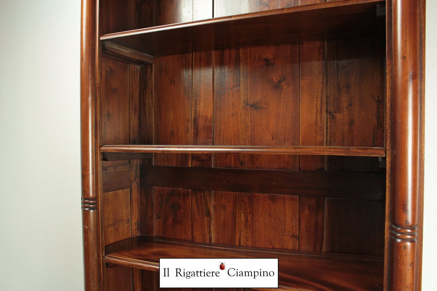 Libreria a cinque piani in stile inglese, legno Mogano