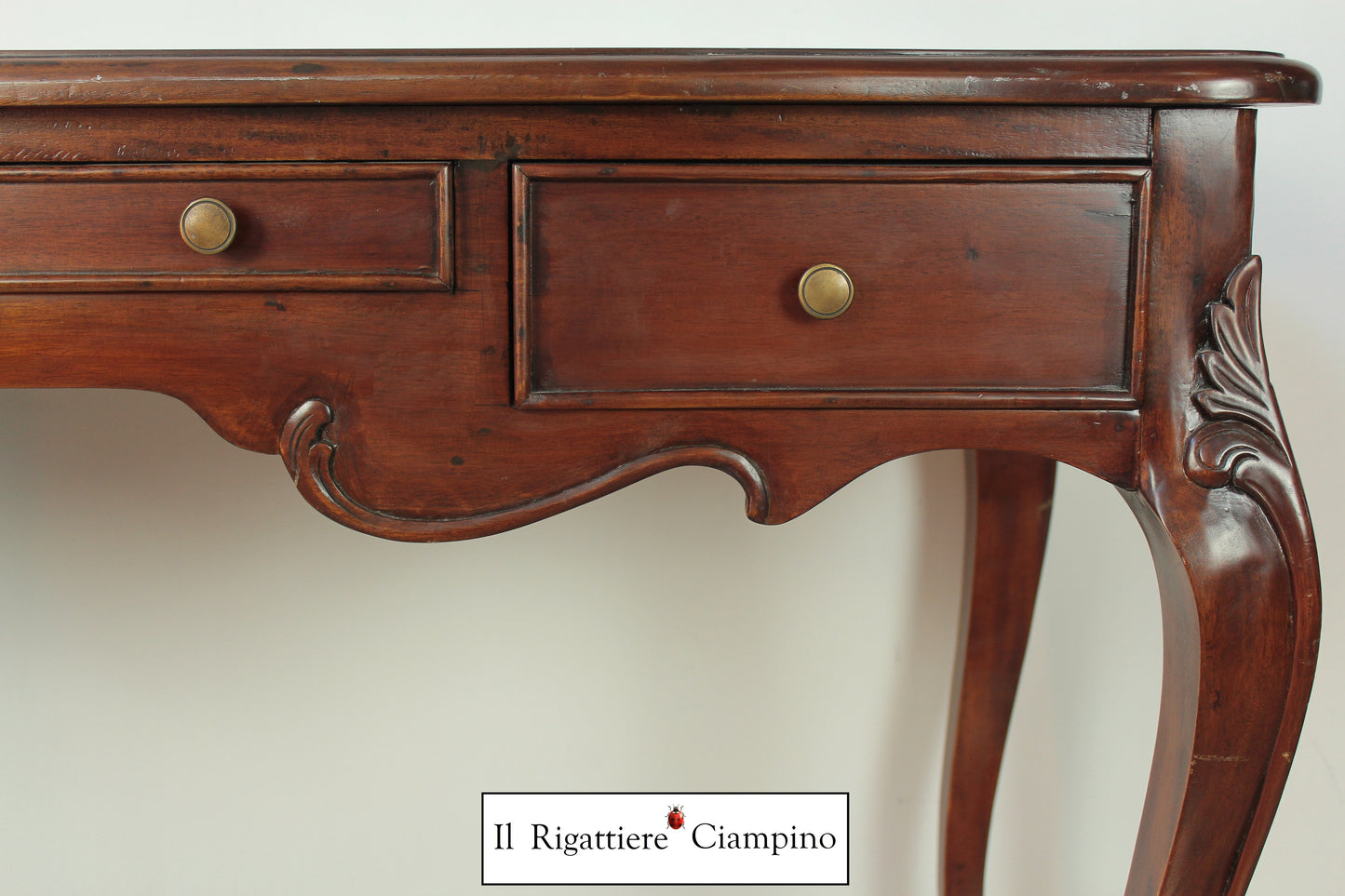 Scrittoio in legno mogano massello