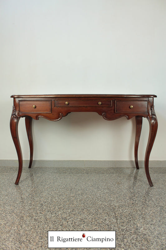 Scrittoio in legno mogano massello