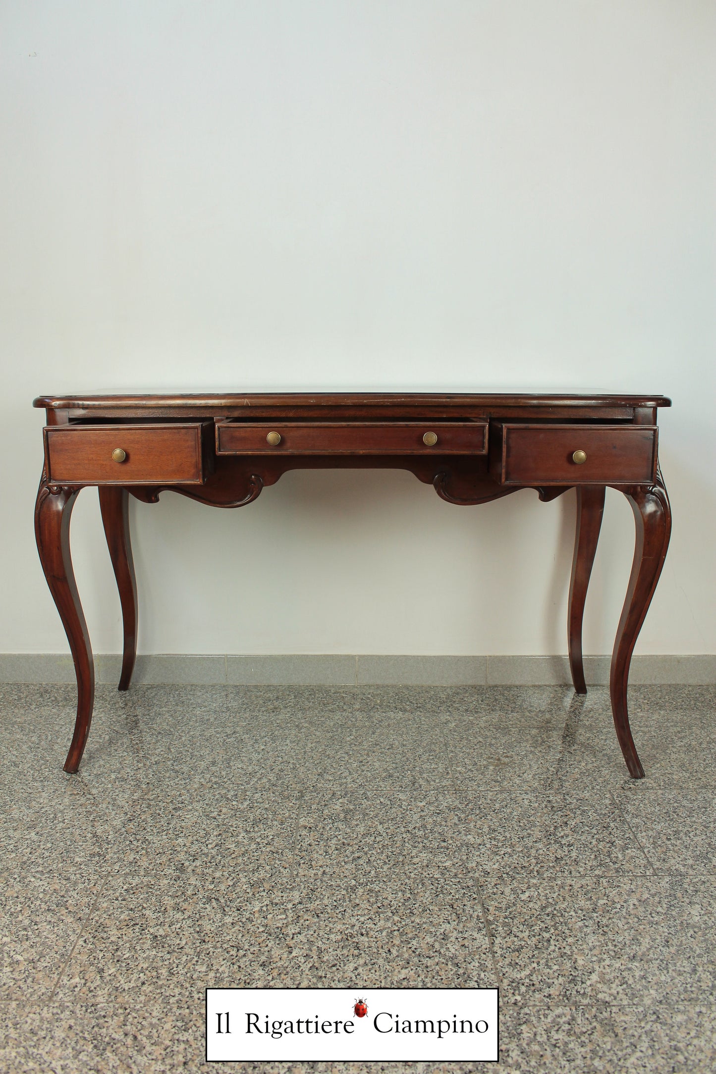Scrittoio in legno mogano massello