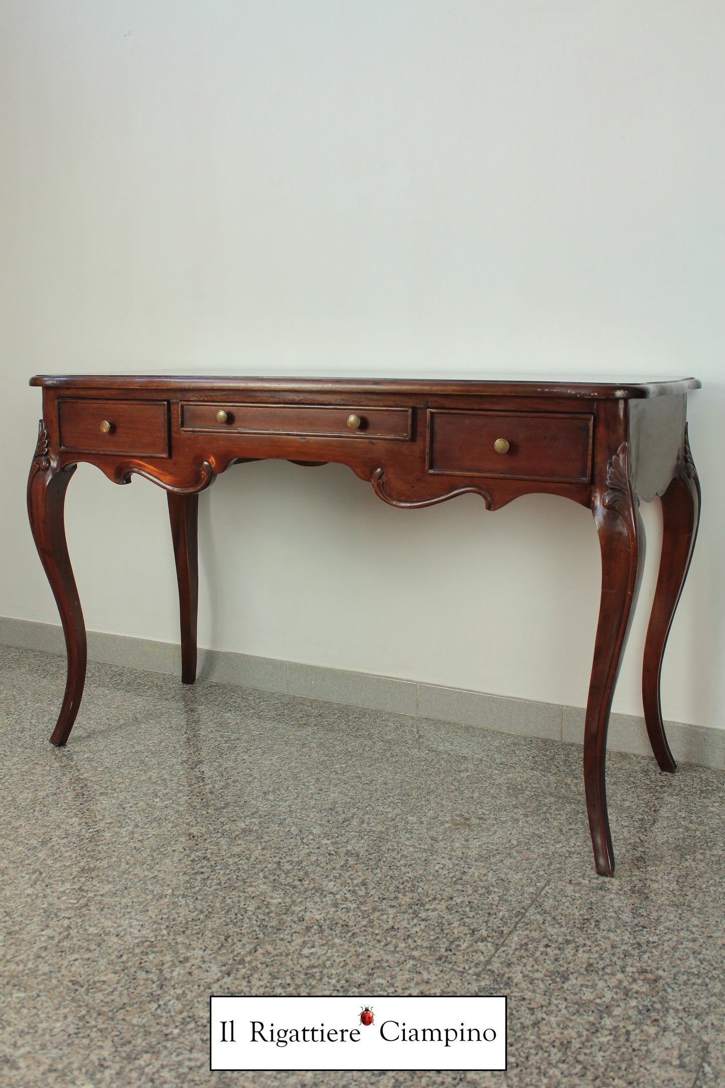 Scrittoio in legno mogano massello