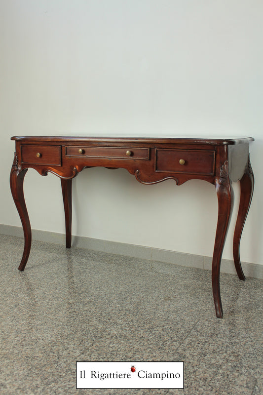 Scrittoio in legno mogano massello