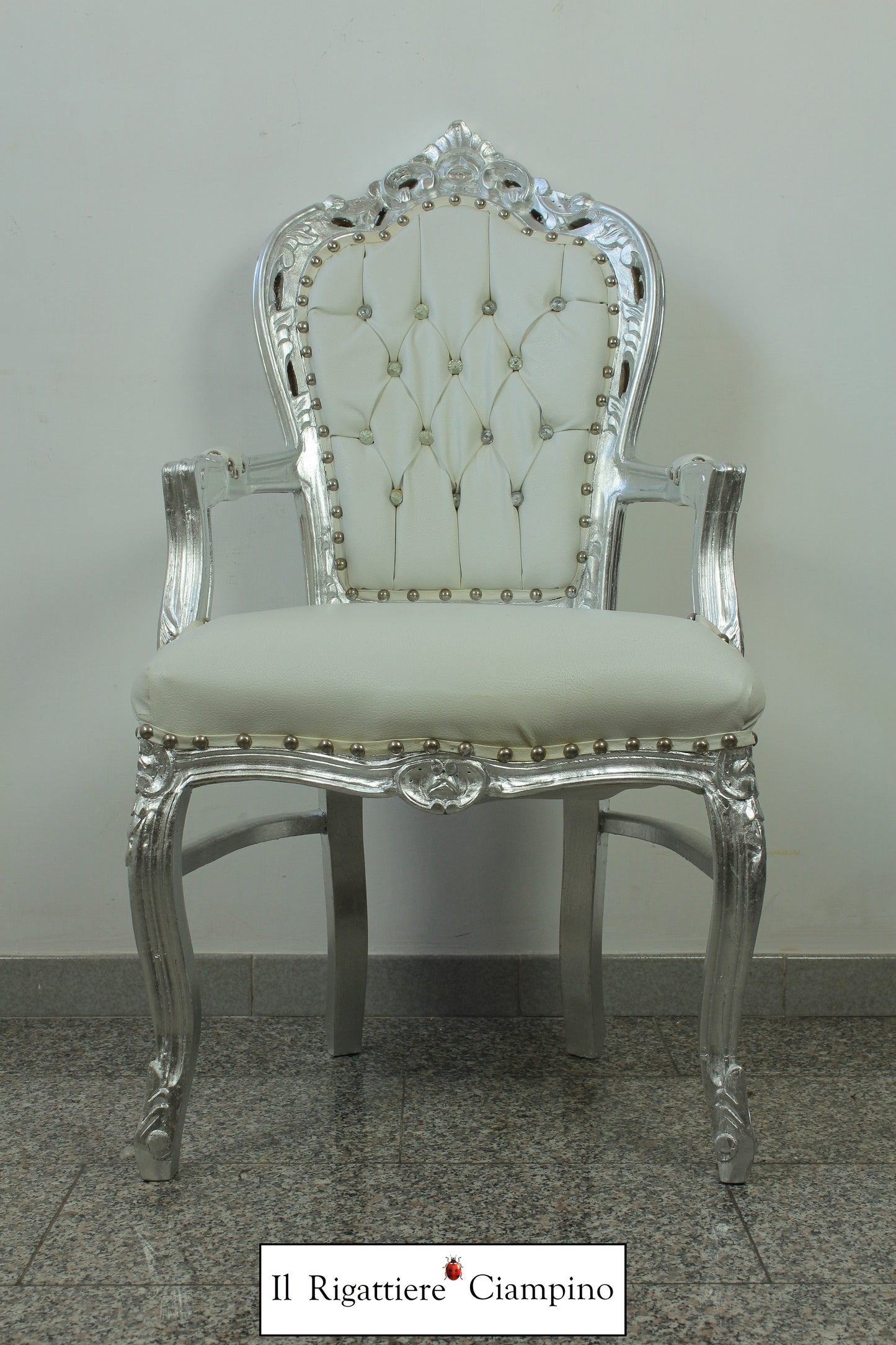 Capotavola barocco - Sedia con braccioli