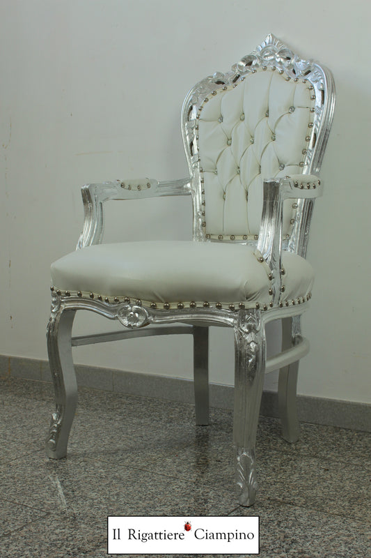 Capotavola barocco - Sedia con braccioli