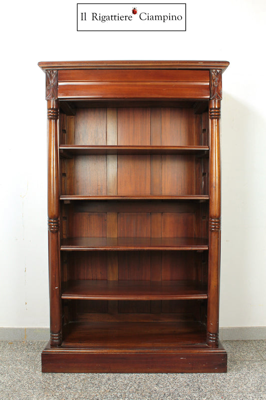 Libreria in mogano massello stile inglese