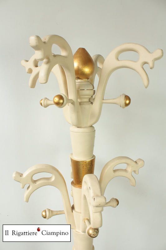 Appendiabiti crema con dettagli oro