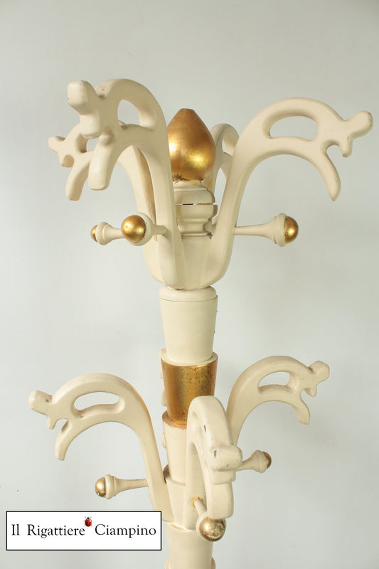 Appendiabiti crema con dettagli oro