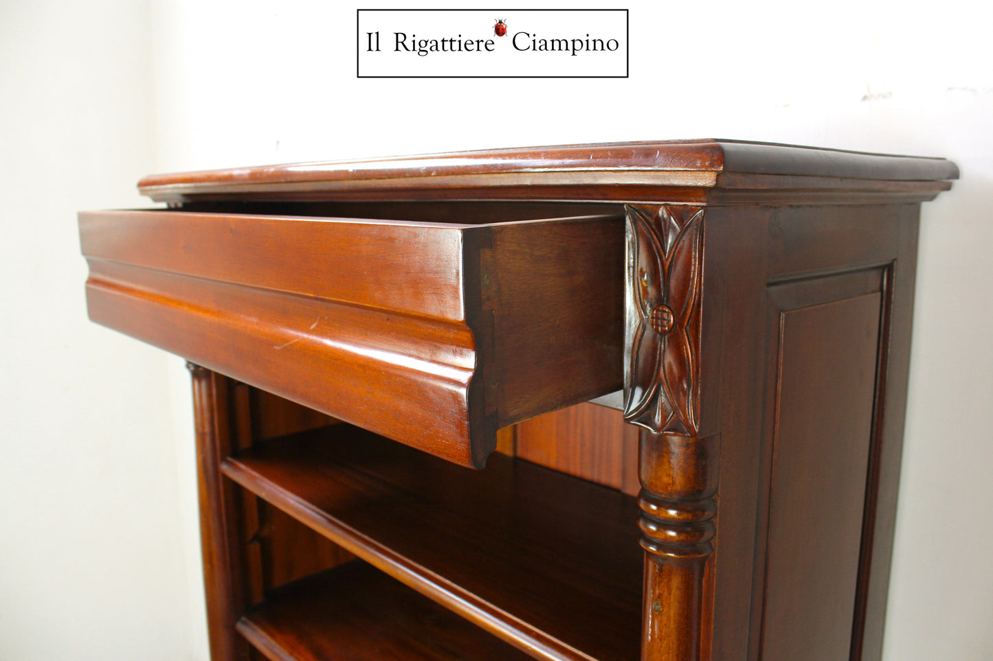 Libreria in mogano massello stile inglese