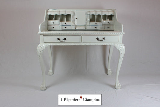 Scrittoio Lady bianco in legno massello