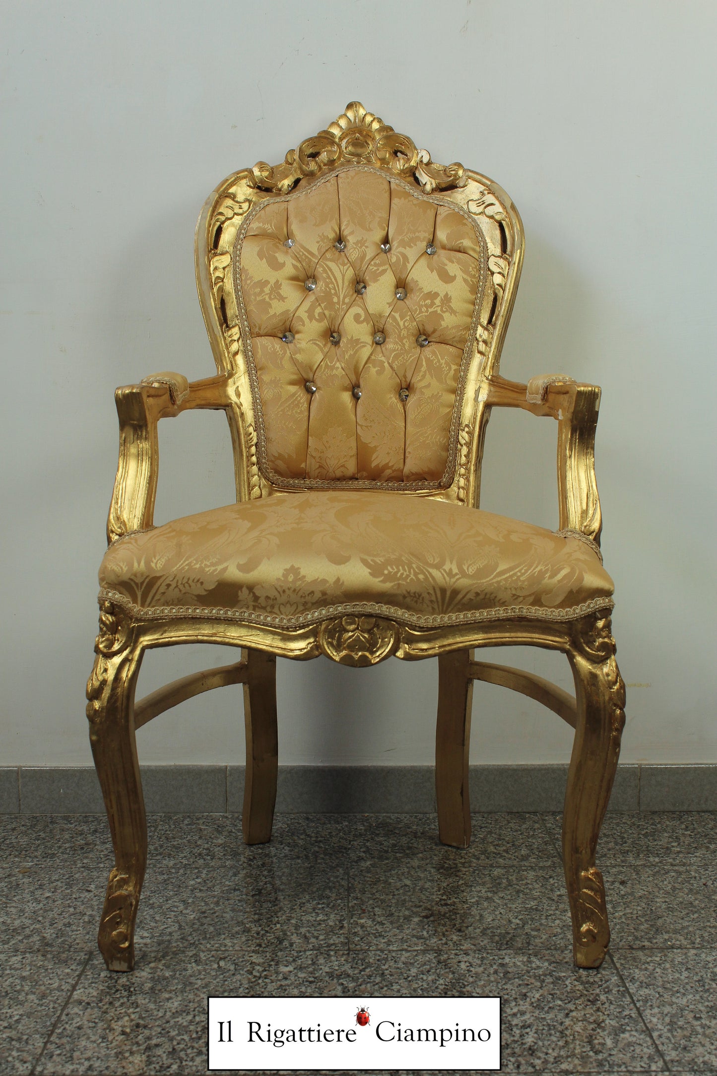 Capotavola barocco - Sedia con braccioli