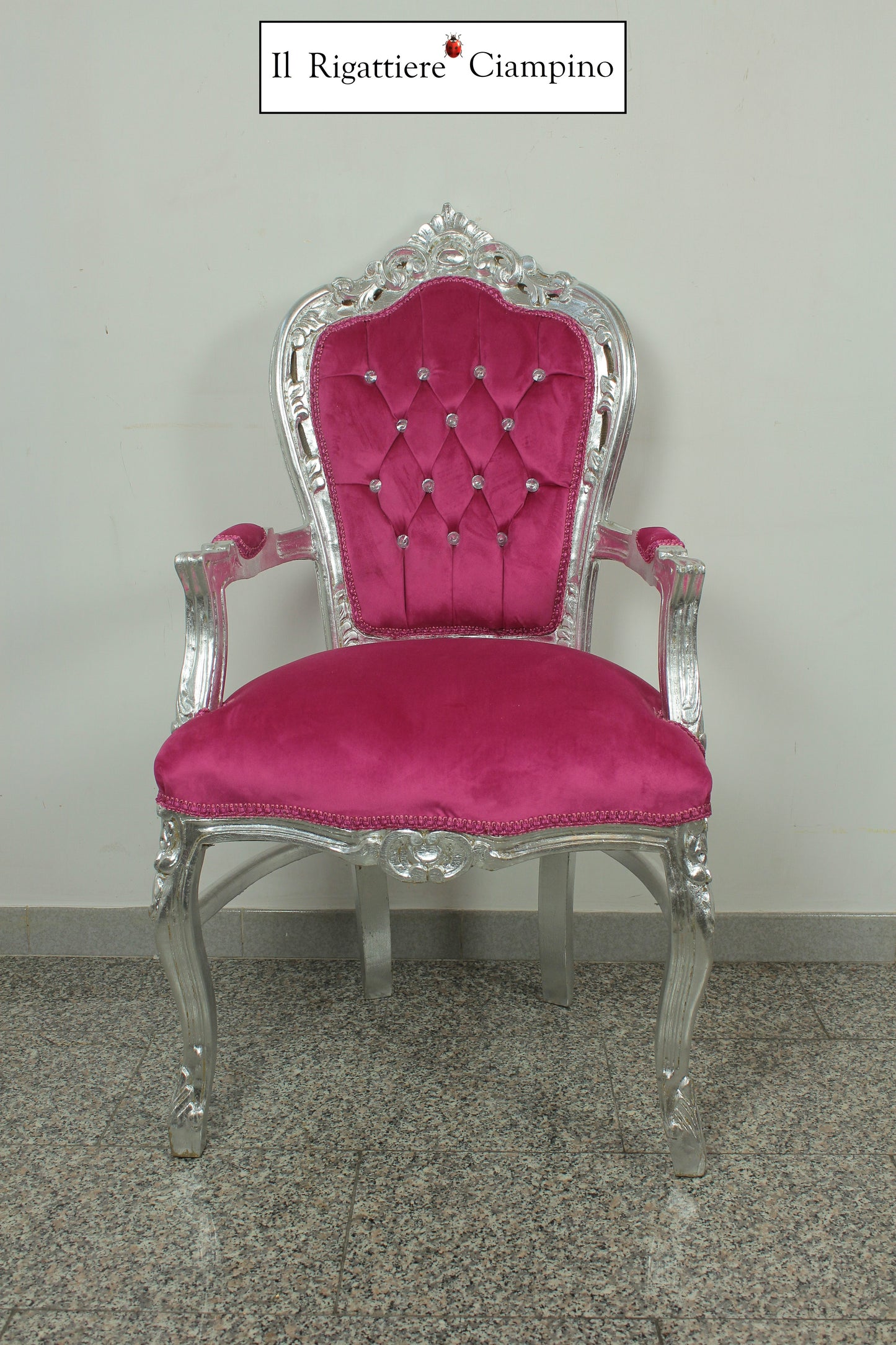 Capotavola barocco - Sedia con braccioli