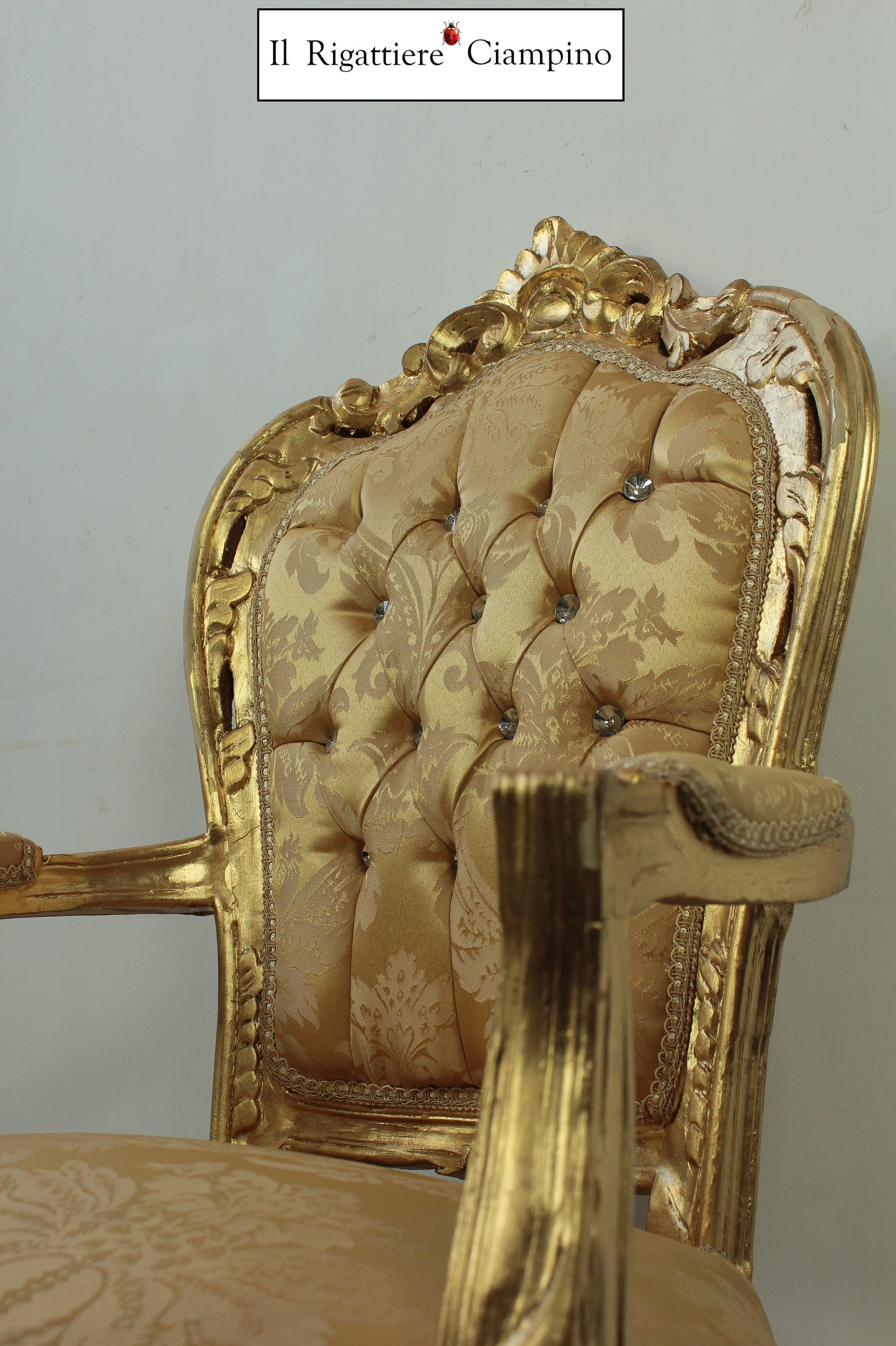 Capotavola barocco - Sedia con braccioli